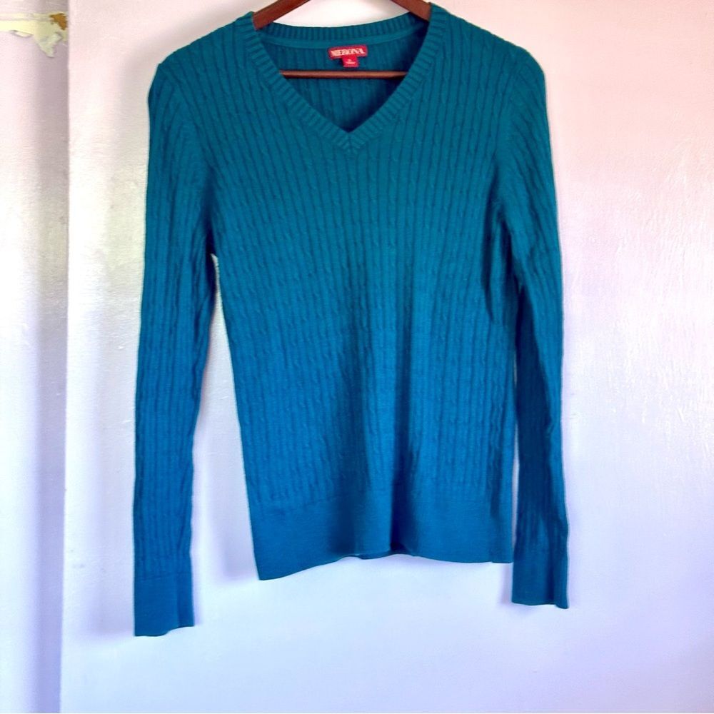 Merona Women's Blue V-Neck Sweater